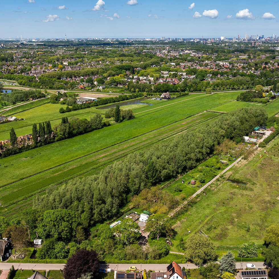 Agrarisch gebied vanuit de lucht
